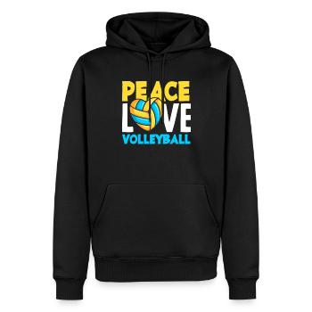 Funny Volleyball Gift - Men’s Premium Organic Hoodie - black - Front - Nico (187cm)