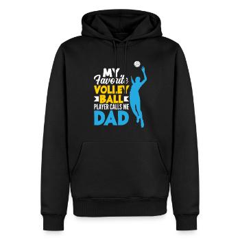 Lustiges Volleyball Geschenk - Männer Premium Bio Hoodie - Schwarz - Vorne - Nico (187cm)