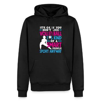 Lustiges Volleyball Geschenk - Männer Premium Bio Hoodie - Schwarz - Vorne - Nico (187cm)