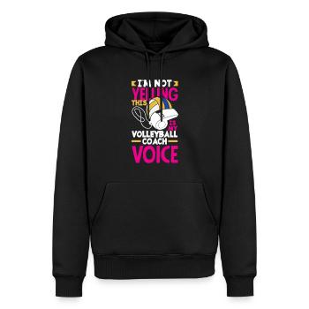 Funny Volleyball Gift - Men’s Premium Organic Hoodie - black - Front - Nico (187cm)