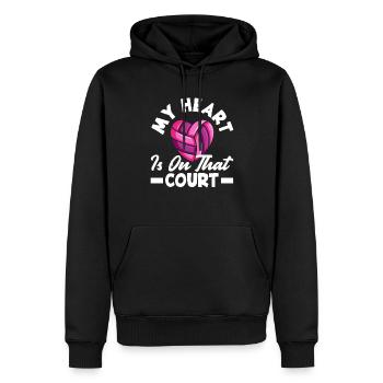 Lustiges Volleyball Geschenk - Männer Premium Bio Hoodie - Schwarz - Vorne - Nico (187cm)
