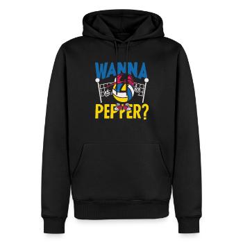 Lustiges Volleyball Geschenk - Männer Premium Bio Hoodie - Schwarz - Vorne - Nico (187cm)