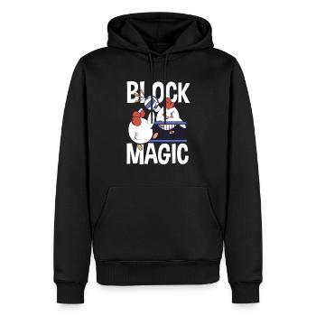 Lustiges Volleyball Geschenk - Männer Premium Bio Hoodie - Schwarz - Vorne - Nico (187cm)