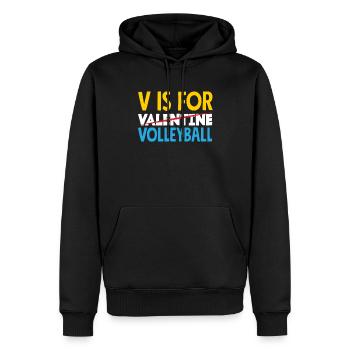 Lustiges Volleyball Geschenk - Männer Premium Bio Hoodie - Schwarz - Vorne - Nico (187cm)