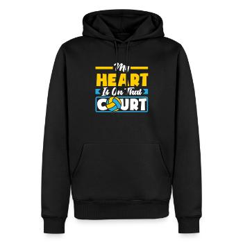 Lustiges Volleyball Geschenk - Männer Premium Bio Hoodie - Schwarz - Vorne - Nico (187cm)