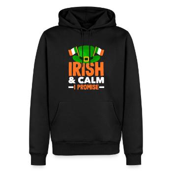 Drôle d’irlandais Irlande cadeau - Sweat à capuche Premium bio Homme - noir - Devant - Nico (187cm)