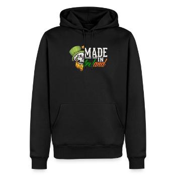 Drôle d’irlandais Irlande cadeau - Sweat à capuche Premium bio Homme - noir - Devant - Nico (187cm)