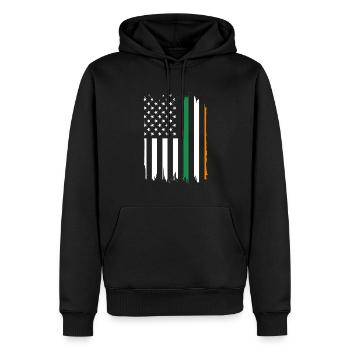 Drôle d’irlandais Irlande cadeau - Sweat à capuche Premium bio Homme - noir - Devant - Nico (187cm)