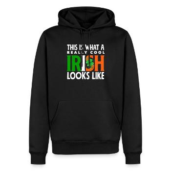 Funny Irishman Ireland Gift - Men’s Premium Organic Hoodie - black - Front - Nico (187cm)