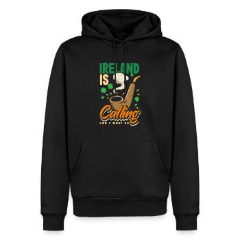 Funny Irishman Ireland Gift - Men’s Premium Organic Hoodie - black - Front - Nico (187cm)