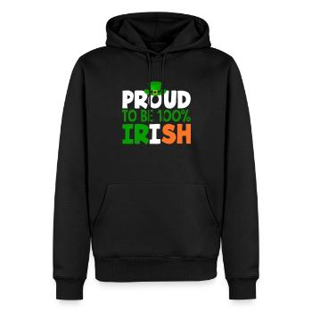 Funny Irishman Ireland Gift - Men’s Premium Organic Hoodie - black - Front - Nico (187cm)