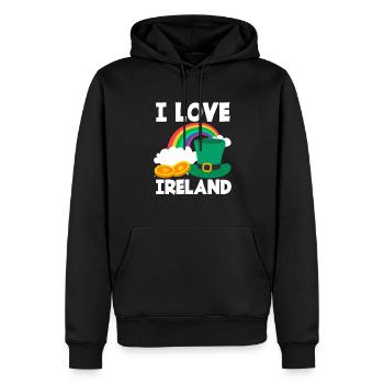 Funny Irish Ireland Gift - Men’s Premium Organic Hoodie - black - Front - Nico (187cm)