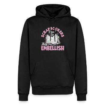 Erinnerungsbuch Scrapbook Sammelalbum Einklebebuch - Männer Premium Bio Hoodie - Schwarz - Vorne - Nico (187cm)