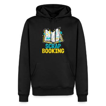 Erinnerungsbuch Scrapbook Sammelalbum Einklebebuch - Männer Premium Bio Hoodie - Schwarz - Vorne - Nico (187cm)