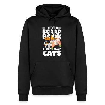 Erinnerungsbuch Scrapbook Sammelalbum Einklebebuch - Männer Premium Bio Hoodie - Schwarz - Vorne - Nico (187cm)
