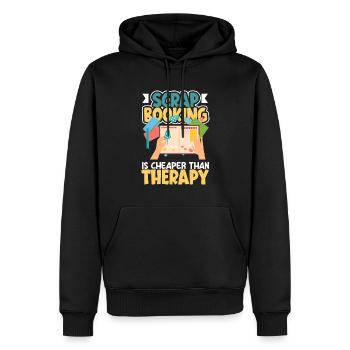Erinnerungsbuch Scrapbook Sammelalbum Einklebebuch - Männer Premium Bio Hoodie - Schwarz - Vorne - Nico (187cm)