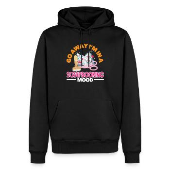 Erinnerungsbuch Scrapbook Sammelalbum Einklebebuch - Männer Premium Bio Hoodie - Schwarz - Vorne - Nico (187cm)