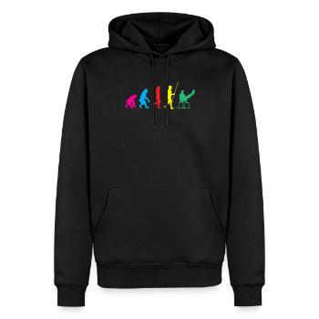 Entraînement de callisthénie Entraînement de remise en forme - Sweat à capuche Premium bio Homme - noir - Devant - Nico (187cm)