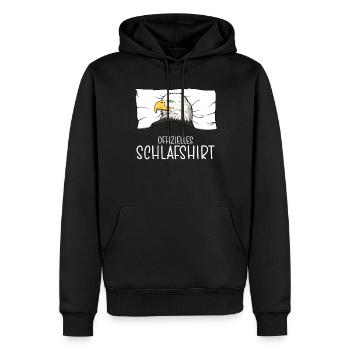 Chemise de nuit officielle Eagle Pyjama - Sweat à capuche Premium bio Homme - noir - Devant - Nico (187cm)