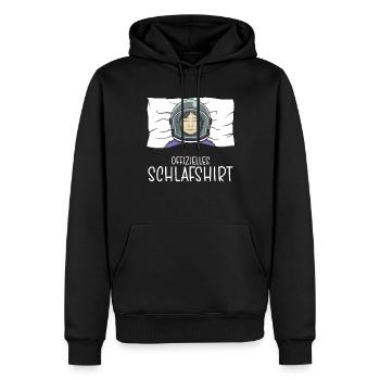Chemise de nuit officielle Pyjama astronaute - Sweat à capuche Premium bio Homme - noir - Devant - Nico (187cm)