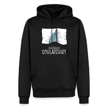 Chemise de nuit officielle Pyjama Dauphin - Sweat à capuche Premium bio Homme - noir - Devant - Nico (187cm)