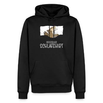 Chemise de nuit officielle Pyjama écureuil - Sweat à capuche Premium bio Homme - noir - Devant - Nico (187cm)