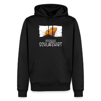 Chemise de nuit officielle Bartagam Lézard Pyjama - Sweat à capuche Premium bio Homme - noir - Devant - Nico (187cm)