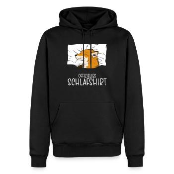 Chemise de nuit officielle Pyjama Fox - Sweat à capuche Premium bio Homme - noir - Devant - Nico (187cm)