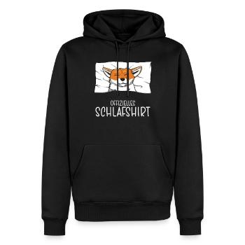 Chemise de nuit officielle Pyjama Fox - Sweat à capuche Premium bio Homme - noir - Devant - Nico (187cm)