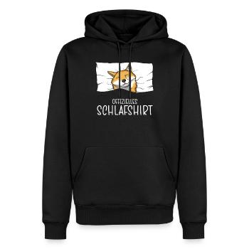 Chemise de nuit officielle Pyjama Fox - Sweat à capuche Premium bio Homme - noir - Devant - Nico (187cm)