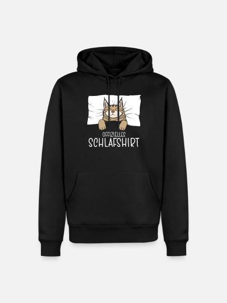 Officieel Slaapshirt Kat Noorse Boskat - Mannen Premium Bio hoodie - zwart