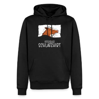 Official Sleep Shirt Cow Pajamas - Men’s Premium Organic Hoodie - black - Front - Nico (187cm)