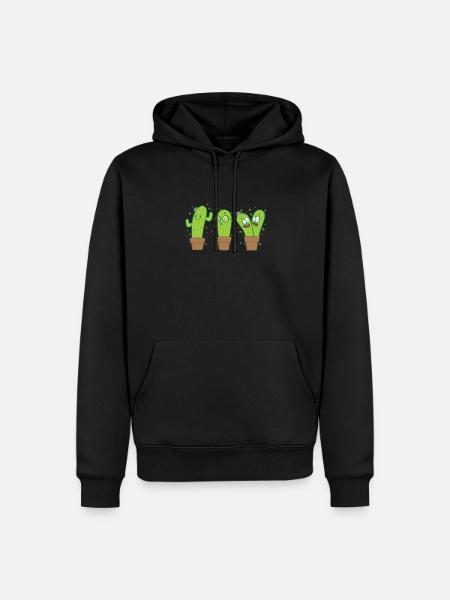 funny cacti - Men’s Premium Organic Hoodie - black