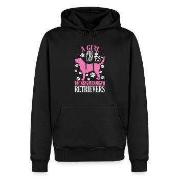 Une fille qui aime les retrievers de la baie de Chesapeake - Sweat à capuche Premium bio Homme - noir - Devant - Nico (187cm)