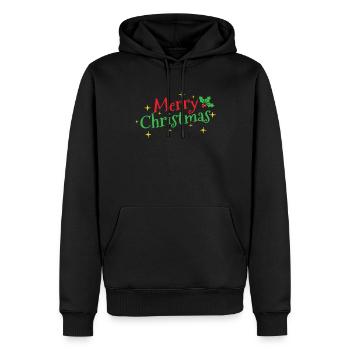 Merry Christmas Weihnachten - Männer Premium Bio Hoodie - Schwarz - Vorne - Nico (187cm)