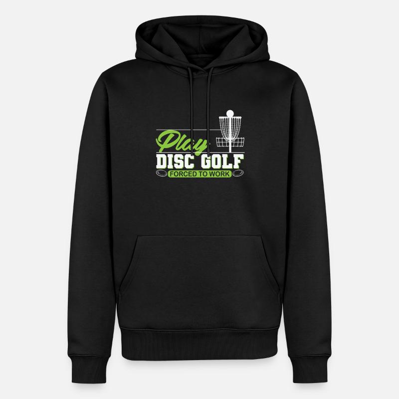 Jouer au Disc Golf - Sweat à capuche Premium bio Homme - noir