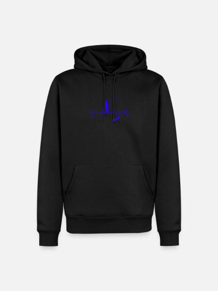 Angel Heartbeat - Men’s Premium Organic Hoodie - black