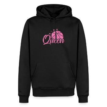 Queen Basketball Frauen - Männer Premium Bio Hoodie - Schwarz - Vorne - Nico (187cm)