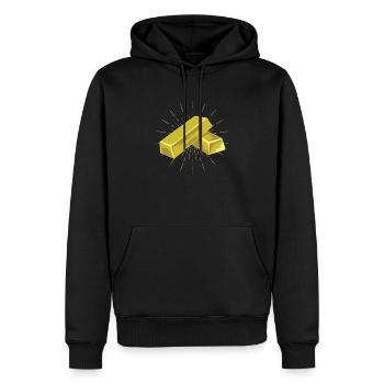 Barren aus Aurum Wertanlage - Männer Premium Bio Hoodie - Schwarz - Vorne - Nico (187cm)