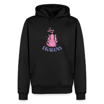 Love Dragons Fabeltier Drache - Männer Premium Bio Hoodie - Schwarz - Vorne - Nico (187cm)