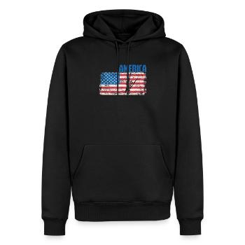 USA America Rock Musik - Männer Premium Bio Hoodie - Schwarz - Vorne - Nico (187cm)