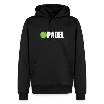 Padel Tennis Sports et Balle - Sweat à capuche Premium bio Homme - noir - Devant - Nico (187cm)