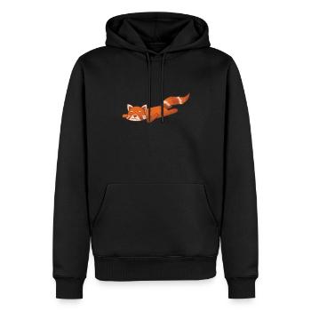 Panda roux ours chat bambou - Sweat à capuche Premium bio Homme - noir - Devant - Nico (187cm)