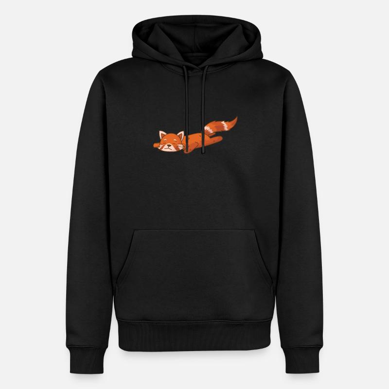 Panda roux ours chat bambou - Sweat à capuche Premium bio Homme - noir
