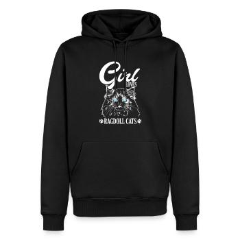 Girl loves Ragdoll Cats Haustier - Männer Premium Bio Hoodie - Schwarz - Vorne - Nico (187cm)
