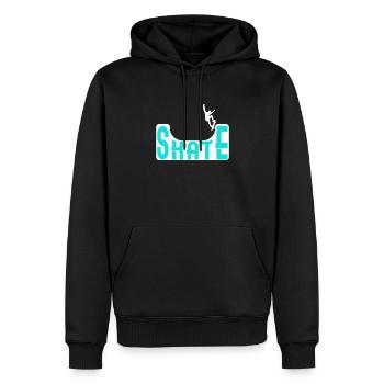 Skate Halfpipe Skateboard - Sweat à capuche Premium bio Homme - noir - Devant - Nico (187cm)