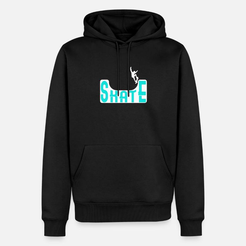 Skate Halfpipe Skateboard - Sweat à capuche Premium bio Homme - noir