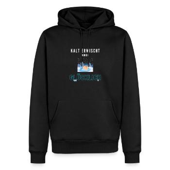 Eisbaden Ice bath baden ice bathing Kältebad kalt - Men’s Premium Organic Hoodie - black - Front - Nico (187cm)
