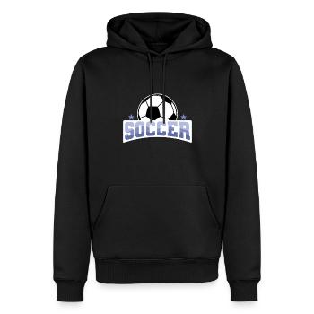 Football "Soccer" Recreational Football - Men’s Premium Organic Hoodie - black - Front - Nico (187cm)