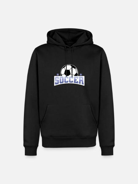 Fußball "Soccer" Freizeitfußball - Männer Premium Bio Hoodie - Schwarz